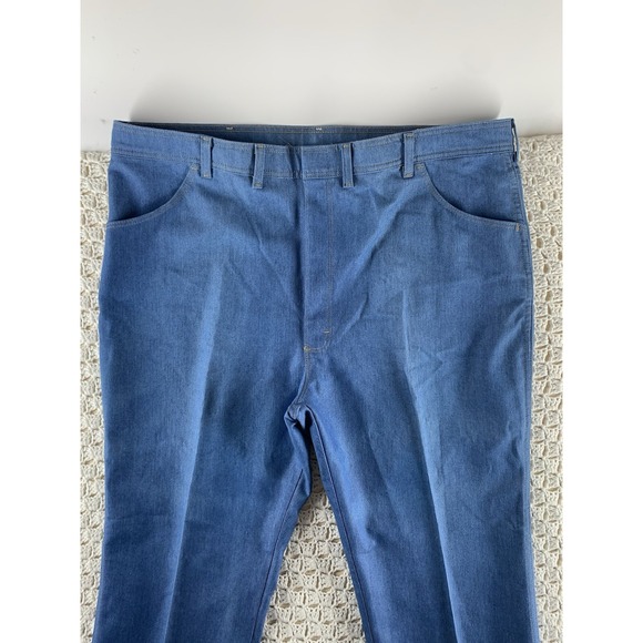 Vtg Wrangler Hero Jeans Men's 46x30 Straight Leg 85498LB Blue Flex Fit Western - Picture 2 of 12